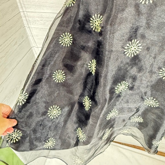 VTG Laundry Shelli segal y2k Organza Embroidered Starburst Cocktail Dress size 8 - Picture 13 of 14